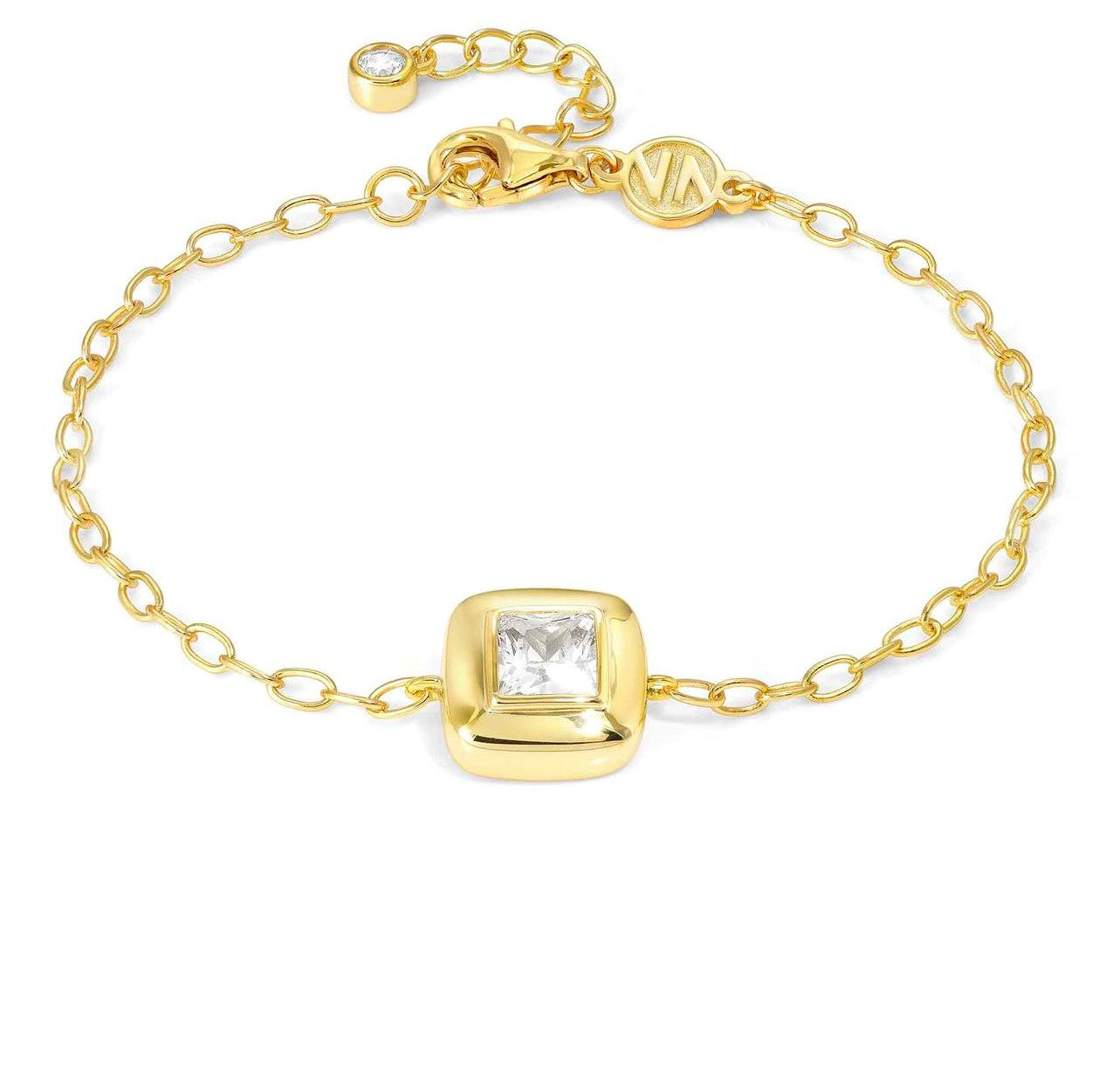 DOMINA bracelet  925 silver, CZ fin. YELLOW GOLD 240401/036