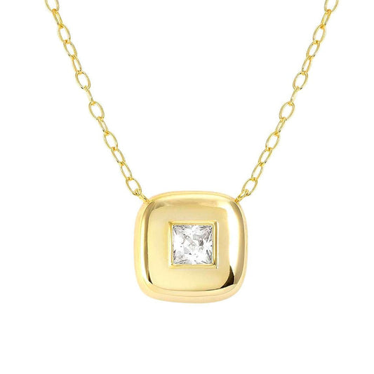 DOMINA necklace 925  silver,CZ fin. YELLOW GOLD 240402/036