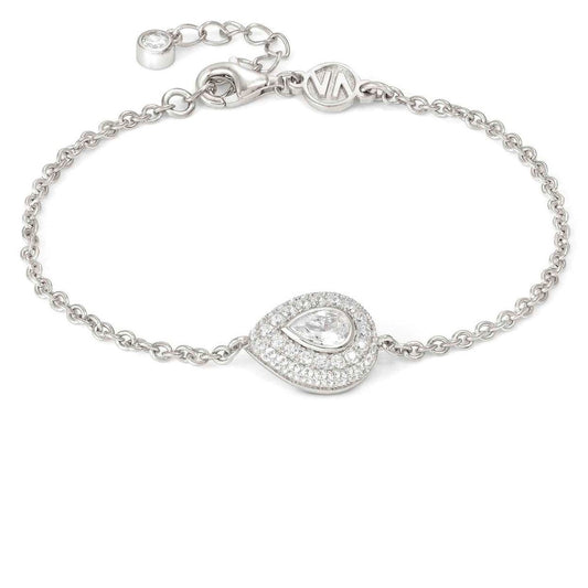 DOMINA bracelet in 925 sterling silver and cubic zirconia pavè Drop