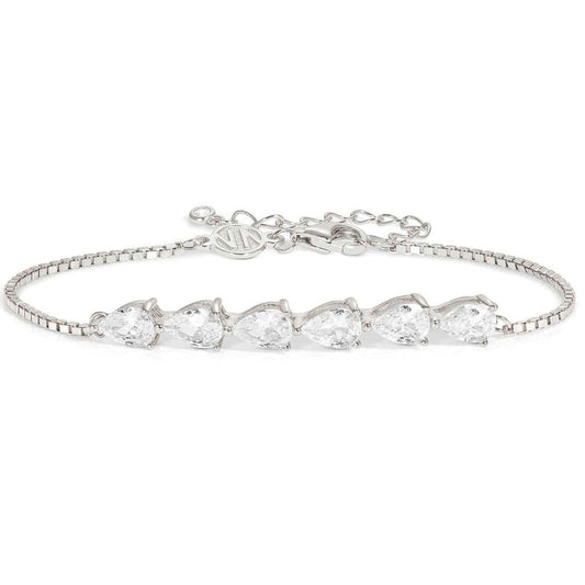COLOUR WAVE bracelet, 925 silver,CZ, WHITE 149811/001