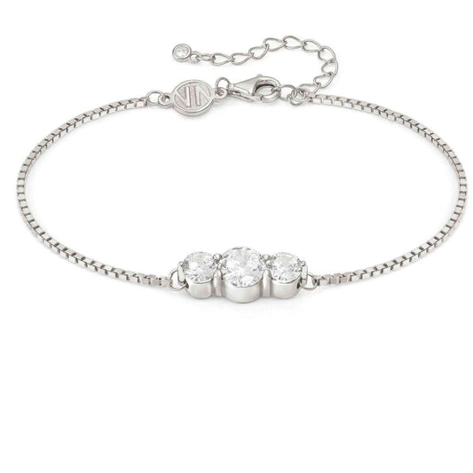 COLOUR WAVE bracelet, 925,silver,CZ, WHITE 149817/001