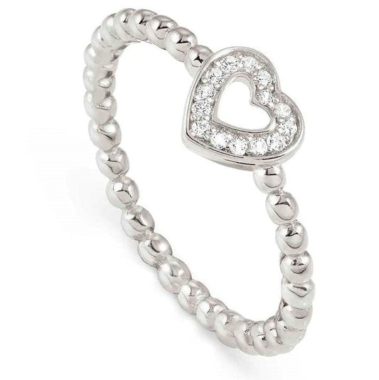 LOVECLOUD ring in 925 sterling silver and cz Silver Heart Size 11