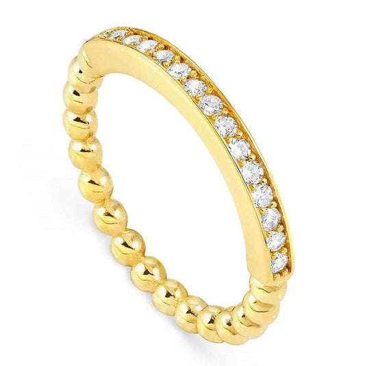 LOVECLOUD ring in 925 sterling silver and cz Yellow Gold Size 11