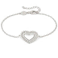 LOVECLOUD bracelet in 925 sterling silver and cz Silver Heart