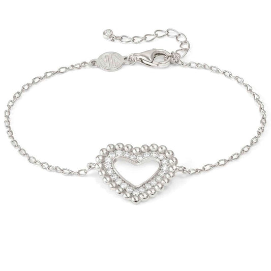 LOVECLOUD bracelet in 925 sterling silver and cz Silver Heart