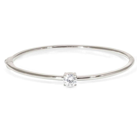 COLOUR WAVE bracelet, 925 silver,CZ,LARGE RIGID Silver 149819/010