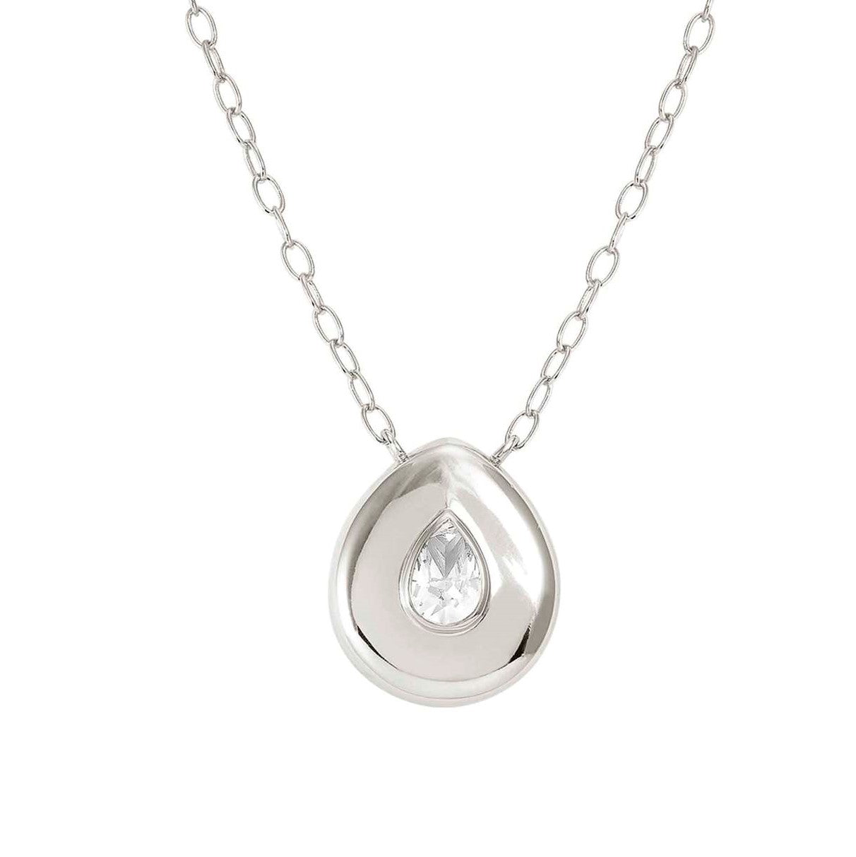 DOMINA necklace in 925 sterling silver and cubic zirconia Drop