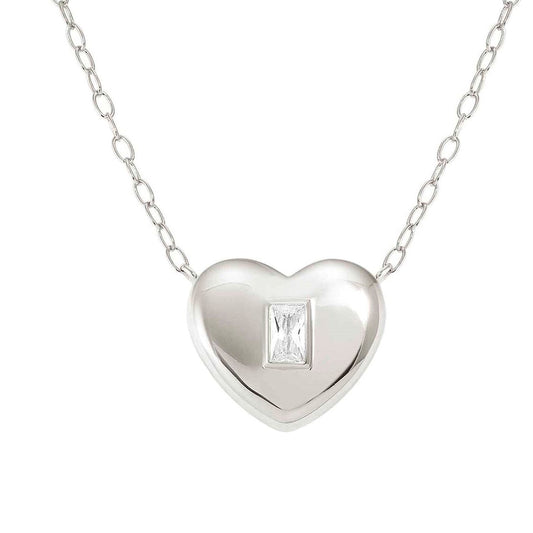 DOMINA necklace in 925 sterling silver and cubic zirconia Heart