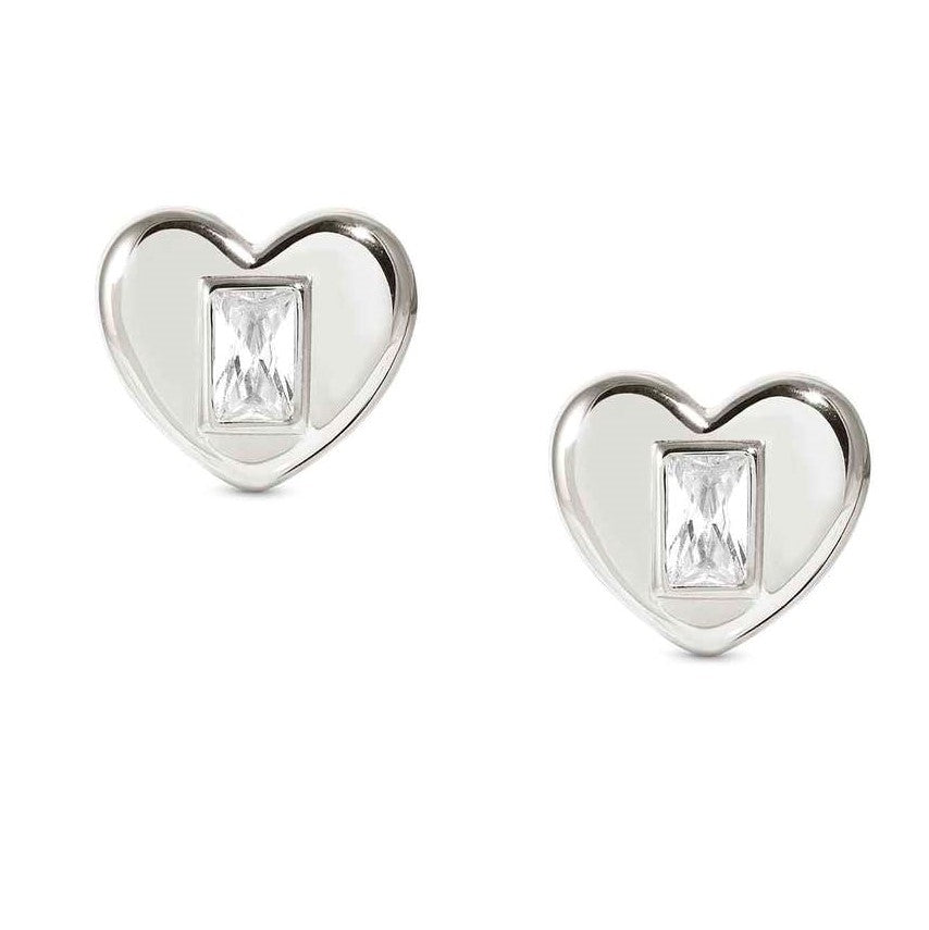 DOMINA earrings.925 silver,CZ. Heart 240419/031