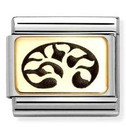 030166/35 Classic PLATES (IC)steel,18k gold Tree Of Life