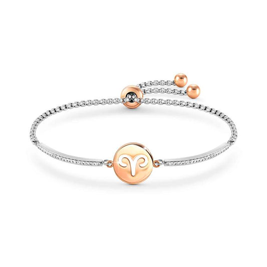 MILLELUCI bracelet. Steel, crystals ZODIAC Aries