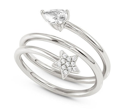 LUCENTISSIMA ring, 925 sterling silver, cz Silver Round