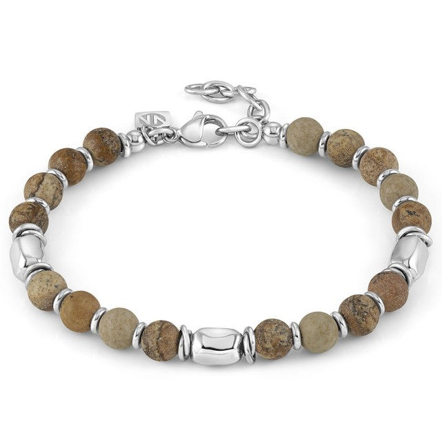 INSTINCTSTYLE bracelet ed. STONES in steel and stones Paesina stone