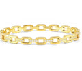 PRETTY BANGLES bracelet ,steel, cz CHAIN SMALL SIZE Yellow Gold