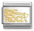 030117/10 Classic MUSIC,S/steel, 18k gold Rock guitar