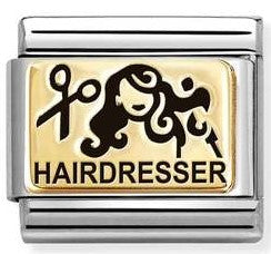 030166/53 Classic steel, 18k gold Hairdresser