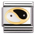030208/23 Classic S/steel,enamel, bonded yellow gold Ying Yang