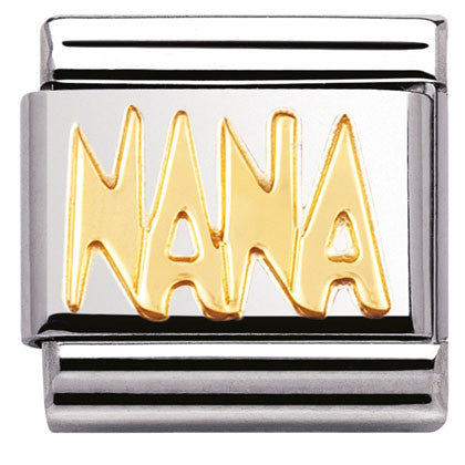 030107/09 Classic WRITING,S/Steel,bonded yellow gold  Nana