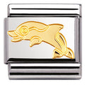 030113/04  Classic S/steel,bonded yellow gold Dolphin