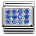 330307/05 Classic PAVE,S/Steel,CZ 925 silver Light blue