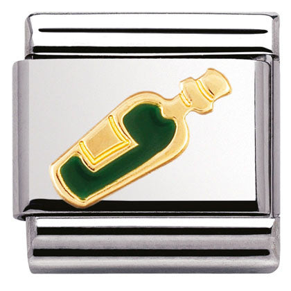 030218/05 Classic DRINKS S/Steel,enamel,bonded yellow gold White wine