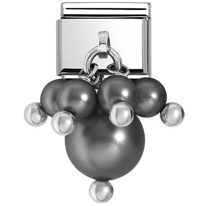 030609/03 Classic links S/Steel PEARL Black Pearl