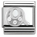 330301/17 Classic LETTER Q S/steel. Cub. zirc,925 silver