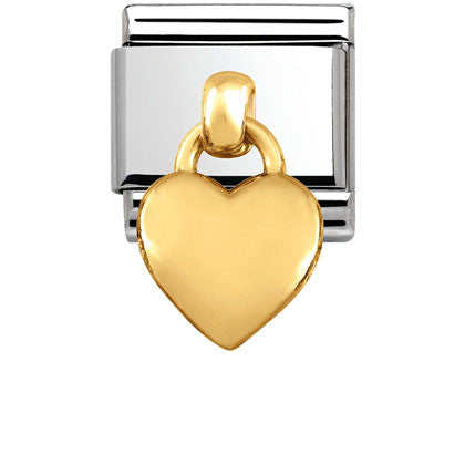 031800/01 Composable Classic CHARMS,S/Steel, Bonded Yellow Gold Heart