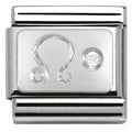 330302/05 Classic ZODIAC S/steel,CZ,925 silver Leo