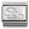 330302/04 Classic ZODIAC S/steel,CZ,925 silver Cancer