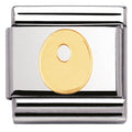 030101/15 Classic LETTER,S/Steel,Bonded Yellow Gold Letter  O