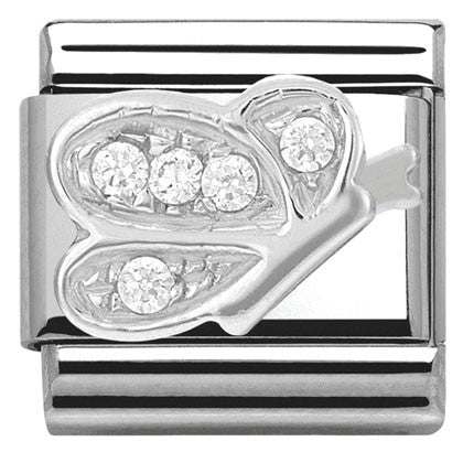 330304/04 Classic S/steel,CZ, 925 Butterfly
