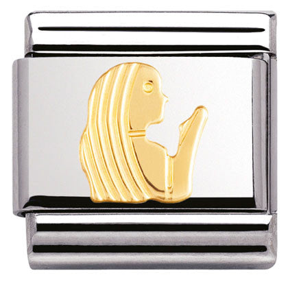 030104/06 Classic ZODIAC,S/Steel,Bonded Yellow Gold Virgo