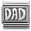 330102/30 Classic PLATES OXIDIZED steel silver 925 DAD