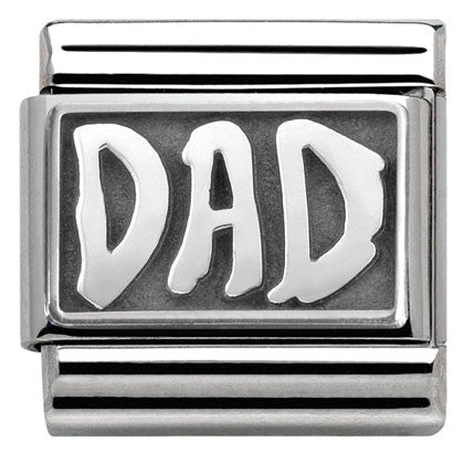 330102/30 Classic PLATES OXIDIZED steel silver 925 DAD
