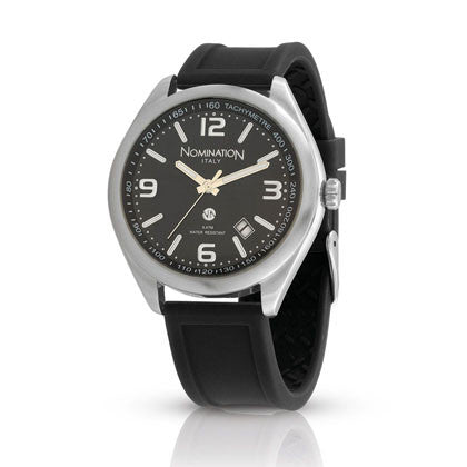 077101/012 Cruise watch with silicone strap Black