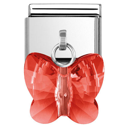 030604/22 Classic,S/Steel,butterfly Red
