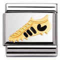 030204/20 Classic ,football boot,S/steel, enamel, bonded yellow gold