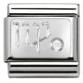 330302/06 Classic ZODIAC S/steel,CZ,925 silver Virgo