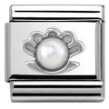 330501/03 Classic S/steel,silver 925,stones Shell PEARL WHITE