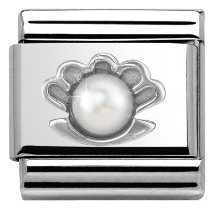 330501/03 Classic S/steel,silver 925,stones Shell PEARL WHITE
