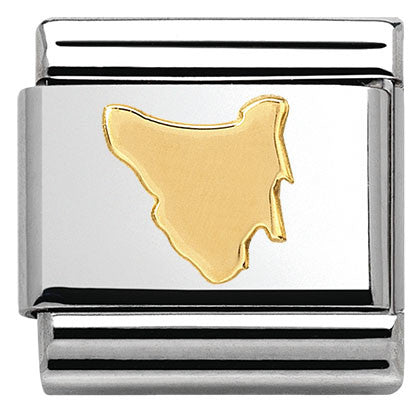 030128/17 Classic,TASMANIAN MAPS/Steel,bonded yellow gold Australia