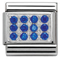 330307/04 Classic PAVE,S/Steel,CZ 925 silver Blue