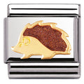 030212/41 Classic, S/steel, enamel, bonded yellow gold Hedgehog