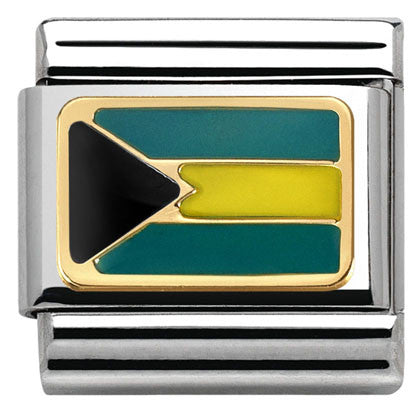 030235/19 Classic ,S/steel,enamel,bonded yellow gold  BAHAMAS