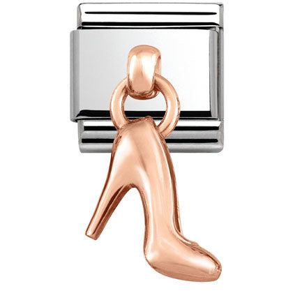 431800/07 Classic CHARMS in stainless steel with 9K rose gold Stiletto