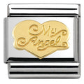 030116/21 Classic S/steel.bonded yellow gold my angel