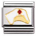 030208/25 Classic, s/steel,enamel,bonded yellow gold  Nurse Hat