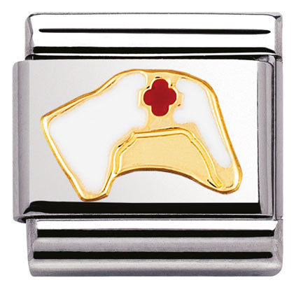030208/25 Classic, s/steel,enamel,bonded yellow gold  Nurse Hat
