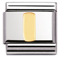 030101/09 Classic LETTER,S/Steel,Bonded Yellow Gold Letter  I